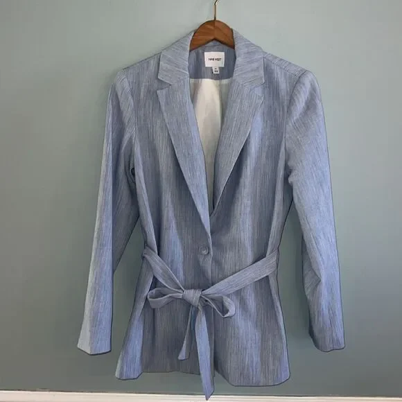 Nine West Women’s M blue Blazer & Shorts Business Set NEW - Picture 10 of 14